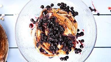 Amerikanska pannkakor med vita bönor i smeten